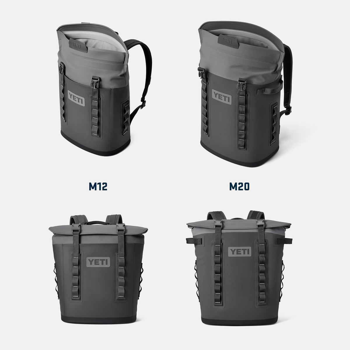 YETI Hopper M20 - Mochila enfriadora de lados suaves con acceso MagShield, color carbón