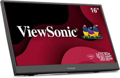 ViewSonic VA1653-15.6" Monitor IPS portátil de 1080p con USB C y Mini-HDMI