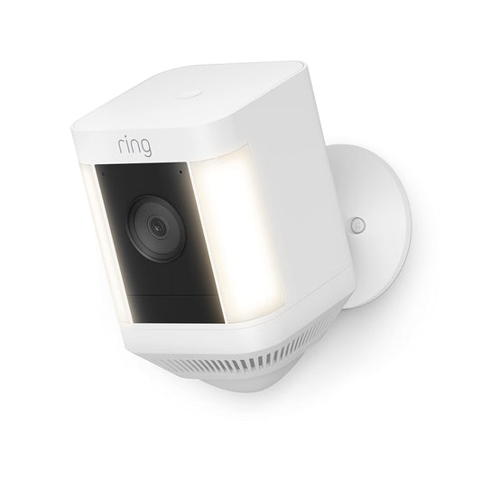 Ring Spotlight Cam Plus | Comunicación bidireccional, visión nocturna en color y sirena de seguridad