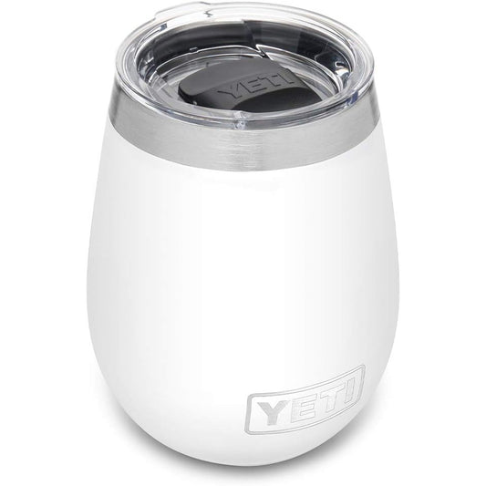 YETI Rambler Vaso de vino de 295 ml, aislado al vacío, acero inoxidable con tapa MagSlider - Blanco