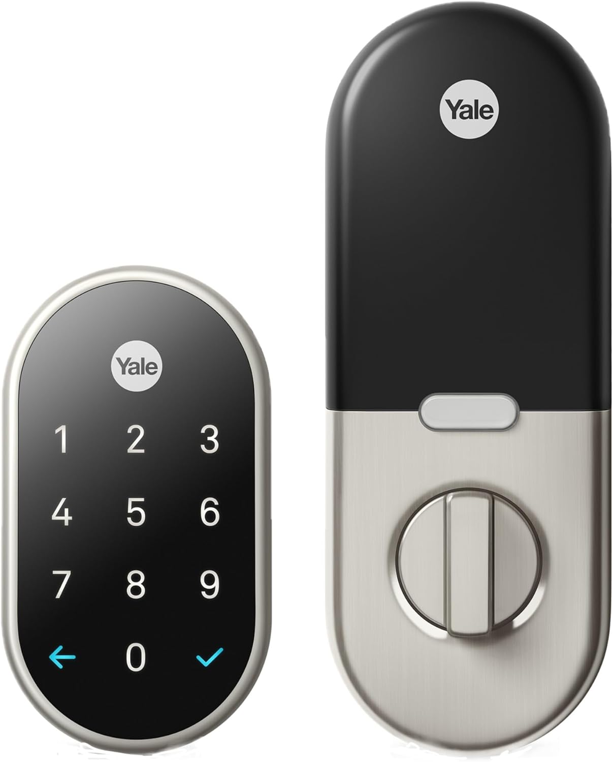Google Nest x Yale Lock with Nest Connect, Satin Nickel