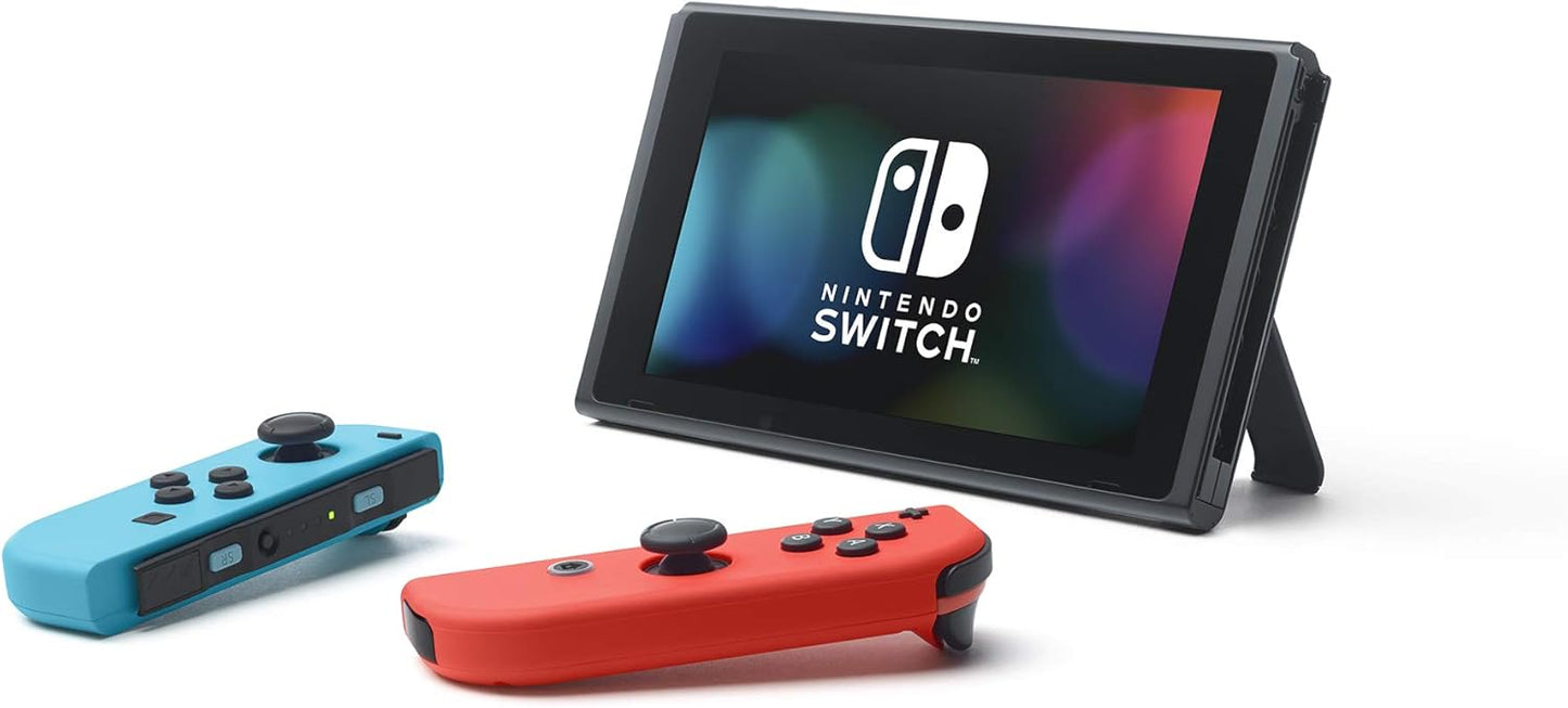 Nintendo Switch with Neon Blue and Neon Red Joy-Con