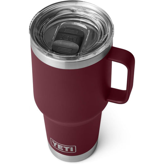 YETI Rambler 30 oz Travel Mug, Stainless Steel, Vacuum Insulated with Stronghold Red Wild