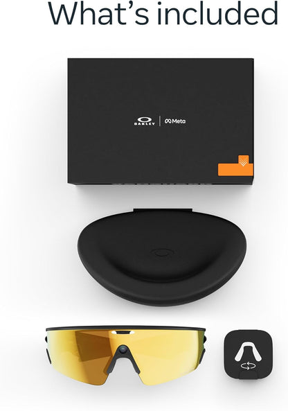 Oakley Meta Vanguard - con Meta AI y compatibilidad de Audio, Foto y Video - Black, Prizm™ 24K Lens