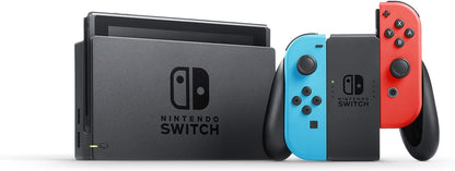 Nintendo Switch with Neon Blue and Neon Red Joy-Con