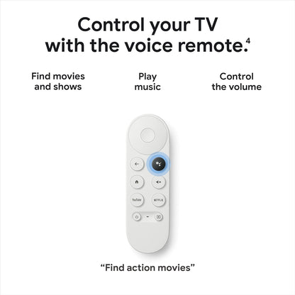 Google Chromecast With Google Tv De Voz 4k 8gb Con 2gb De Memoria Ram - Blanco