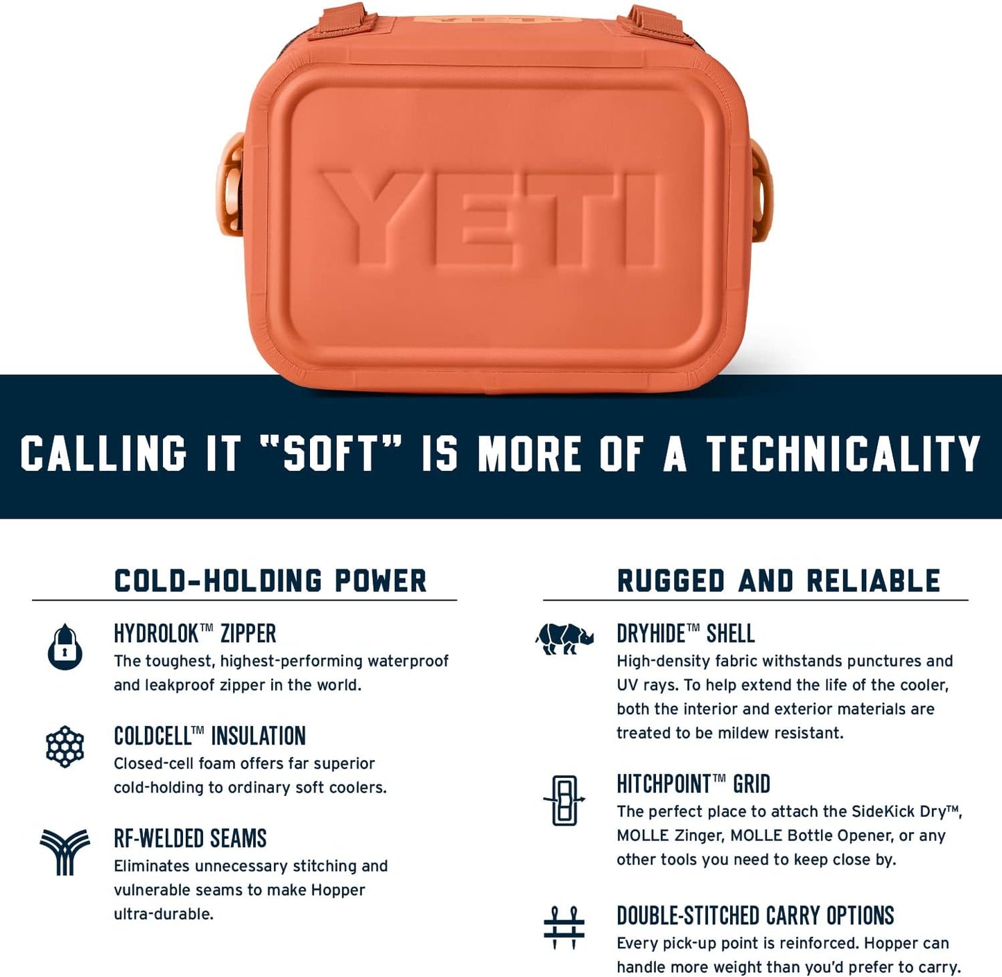 YETI Hopper Enfriador portátil Humedales café