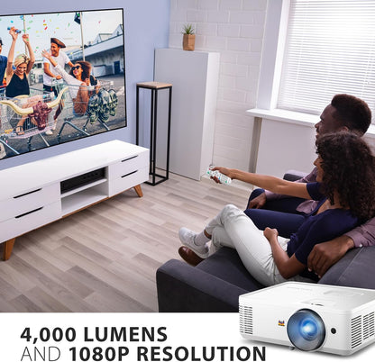Viewsonic PA503HD Proyector de Alto Brillo de 4000 lúmenes con 1.1x Zoom óptico, entradas USB y HDMI para el hogar y la Oficina