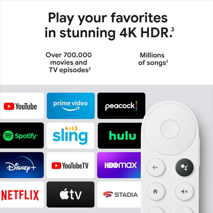 Google Chromecast With Google Tv De Voz 4k 8gb Con 2gb De Memoria Ram - Blanco