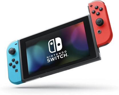 Nintendo Switch with Neon Blue and Neon Red Joy-Con