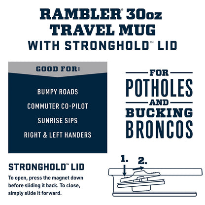 YETI Rambler Taza de viaje de 30 oz (887 ml) con tapa Stronghold – Lowcountry Peach – foto 2