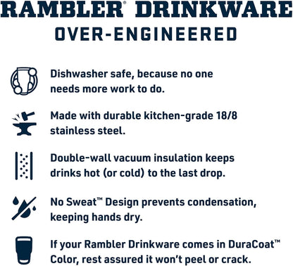 YETI Rambler 20 oz Stainless Steel Vacuum Insulated Tumbler w/MagSlider Lid Wild Vine Red