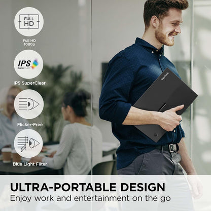 ViewSonic VA1653-15.6" Monitor IPS portátil de 1080p con USB C y Mini-HDMI