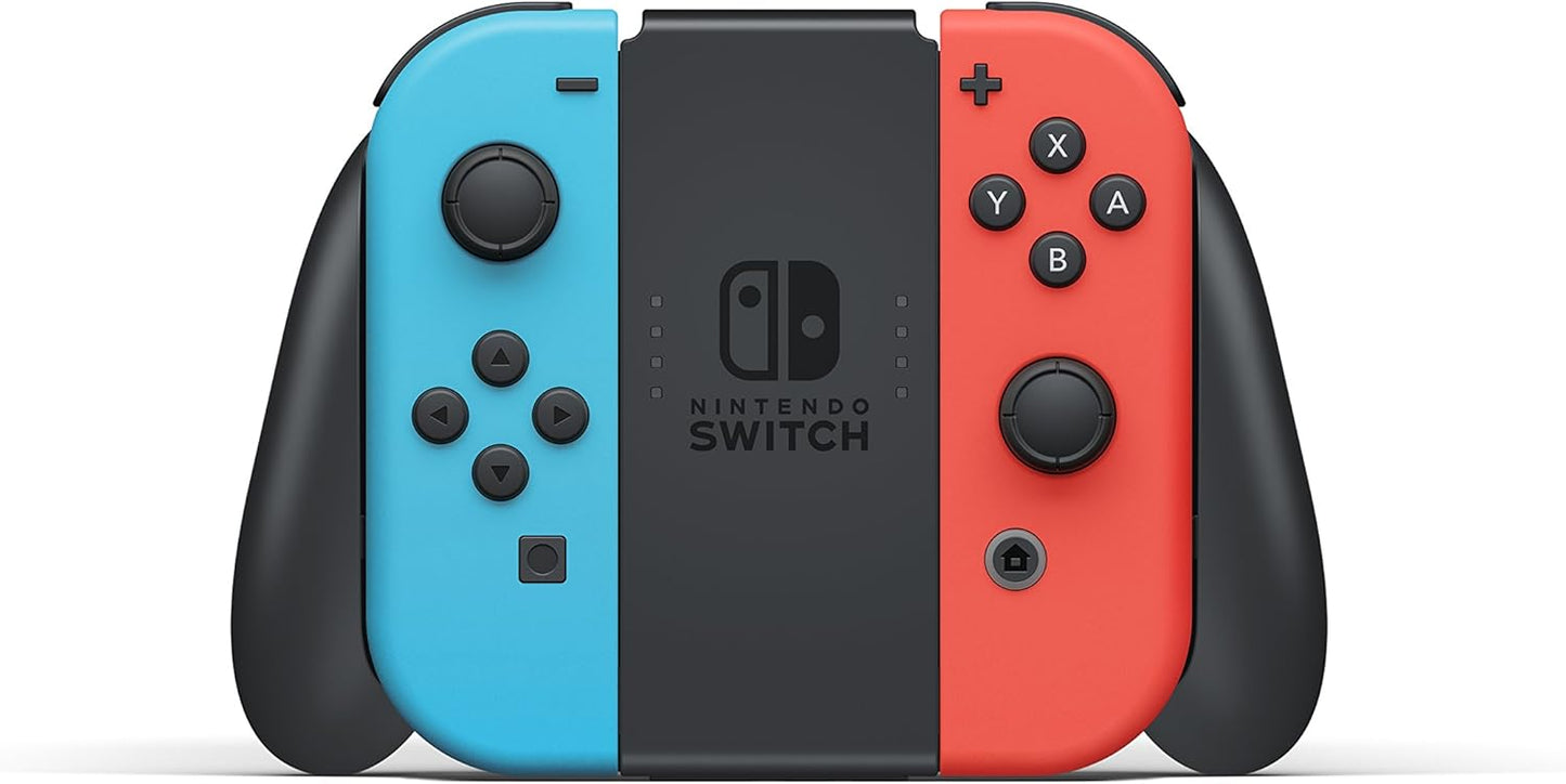 Nintendo Switch with Neon Blue and Neon Red Joy-Con