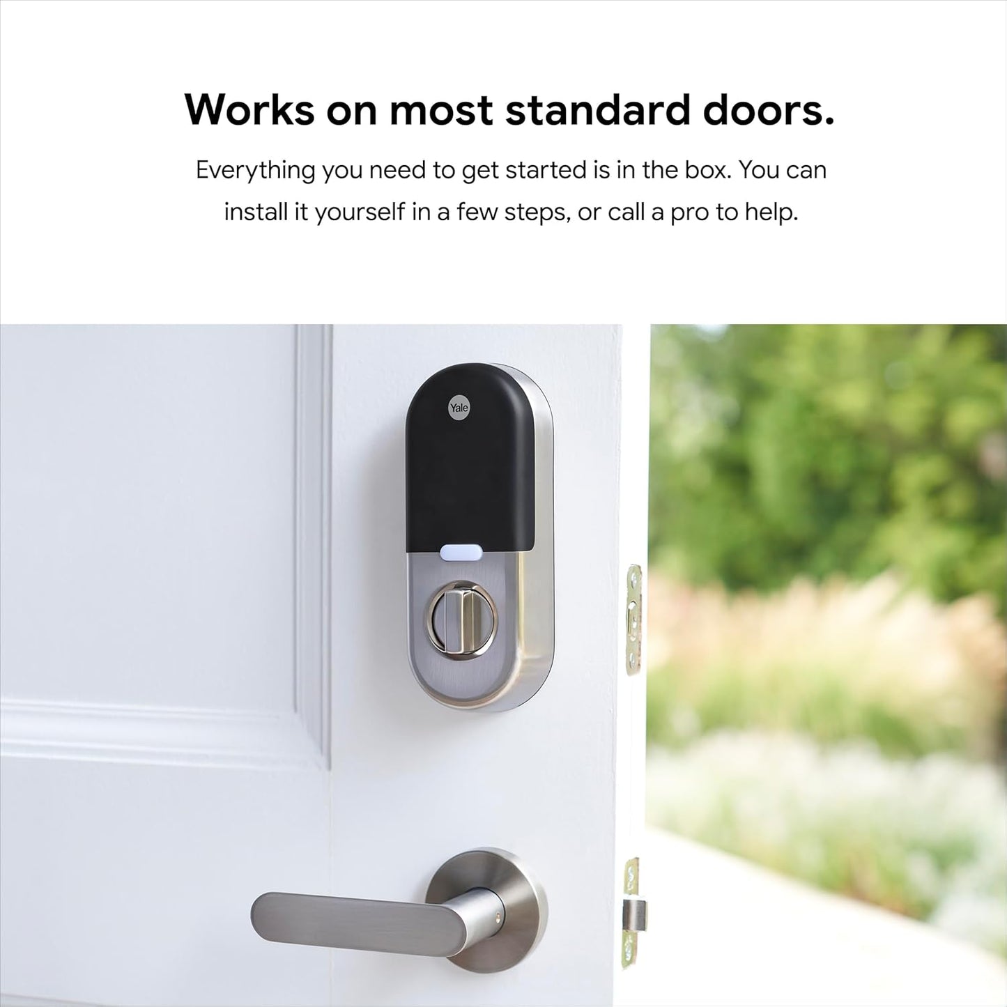Google Nest x Yale Lock with Nest Connect, Satin Nickel