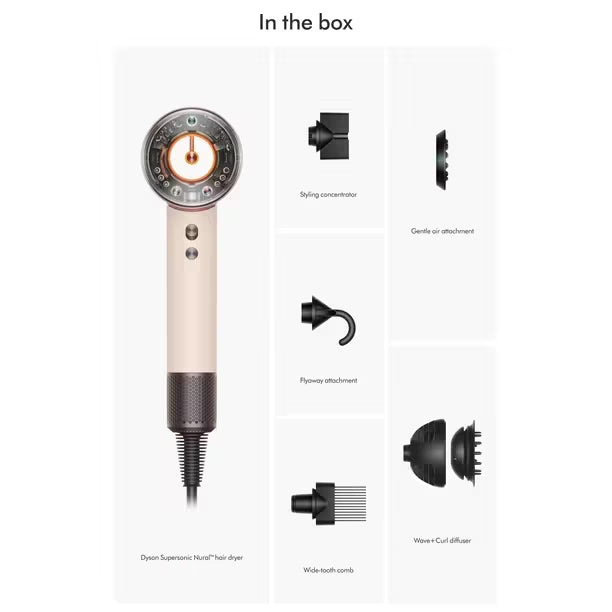 Dyson Supersonic Nural™ - Secador de pelo recto y ondulado (cerámica rosa/oro rosa