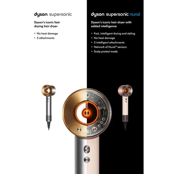 Dyson Supersonic Nural™ - Secador de pelo recto y ondulado (cerámica rosa/oro rosa