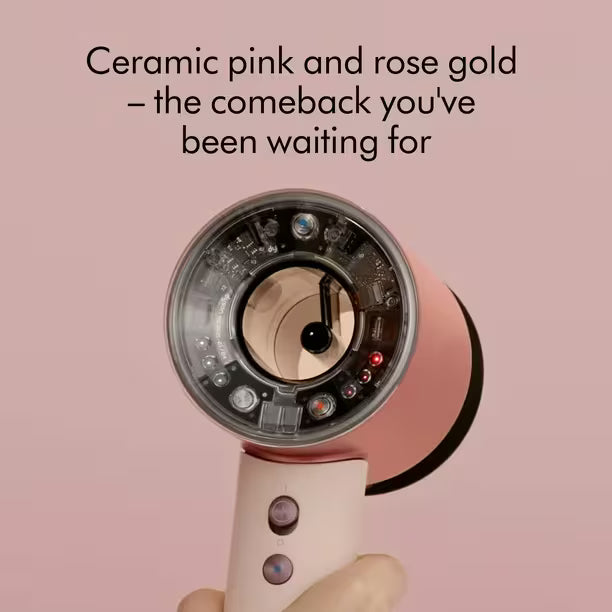 Dyson Supersonic Nural™ - Secador de pelo recto y ondulado (cerámica rosa/oro rosa