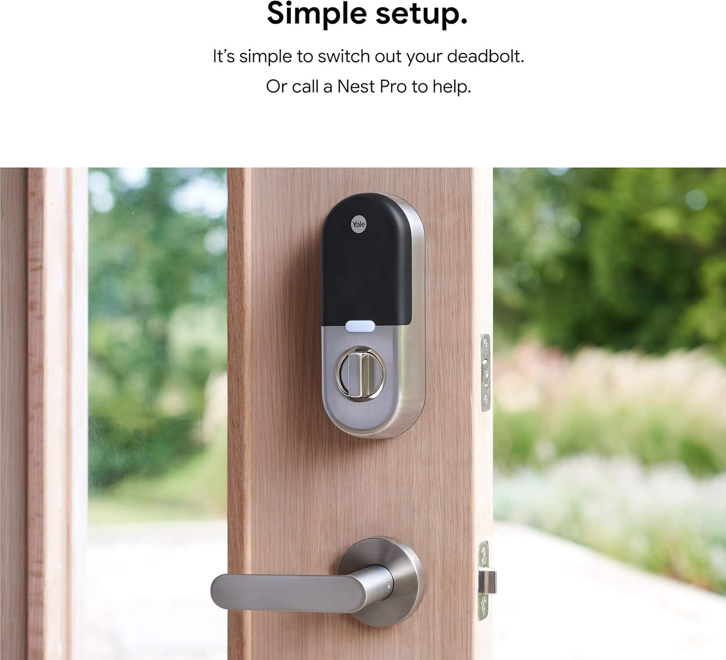 Google Nest x Yale Lock with Nest Connect, Satin Nickel