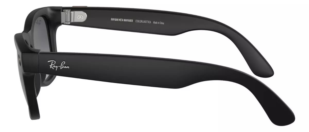 Lentes inteligentes Ray-Ban Meta Wayfarer Gen 1 en negro mate con micas polarizadas grafito degradado – foto 3