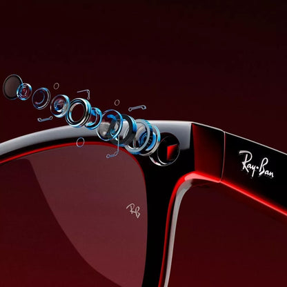 Lentes inteligentes Ray-Ban Meta Wayfarer Gen 1 en negro mate con micas polarizadas grafito degradado – foto 7
