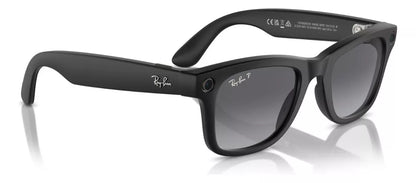 Lentes inteligentes Ray-Ban Meta Wayfarer Gen 1 en negro mate con micas polarizadas grafito degradado – foto 6