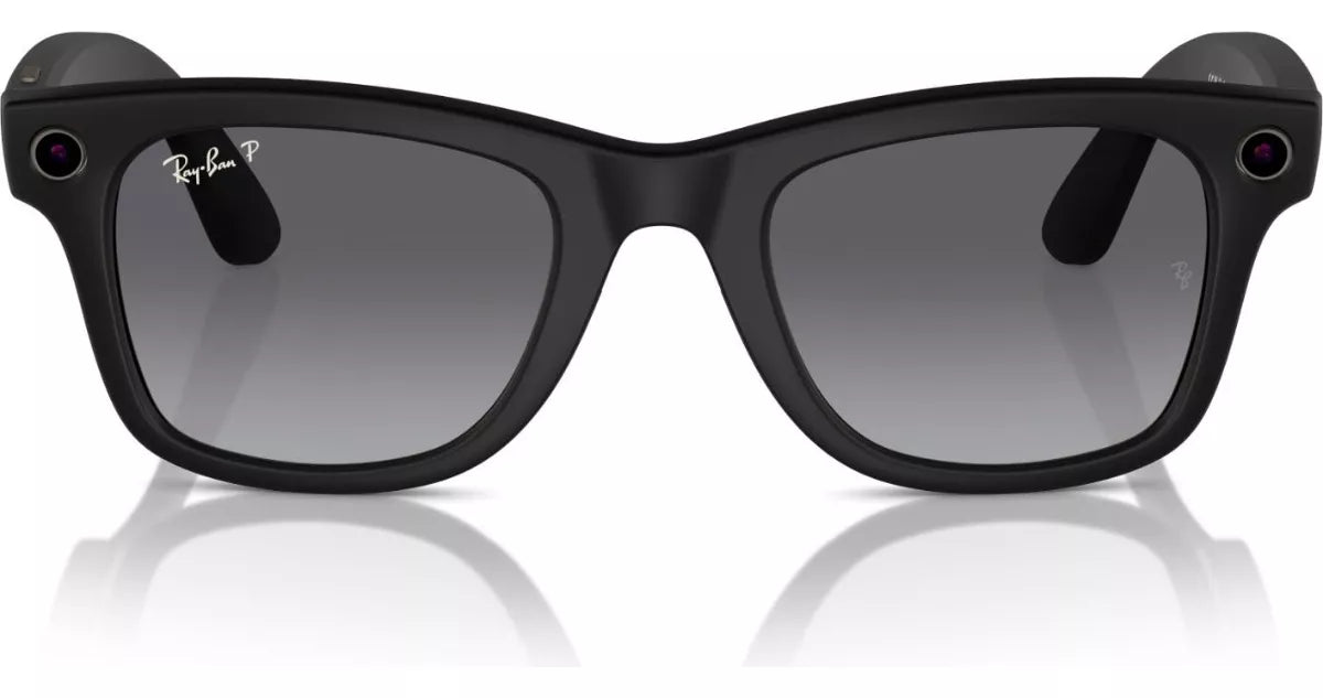 Lentes inteligentes Ray-Ban Meta Wayfarer Gen 1 en negro mate con micas polarizadas grafito degradado – foto 8