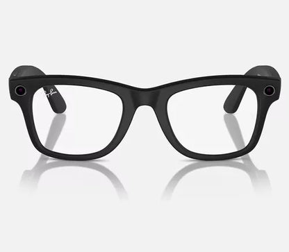 RAY-BAN | META WAYFARER sunglasses with Black Injected frame and Clear/Graphite Green lenses