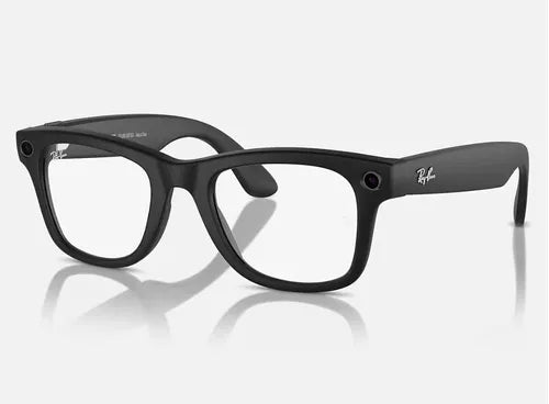 RAY-BAN | META WAYFARER sunglasses with Black Injected frame and Clear/Graphite Green lenses