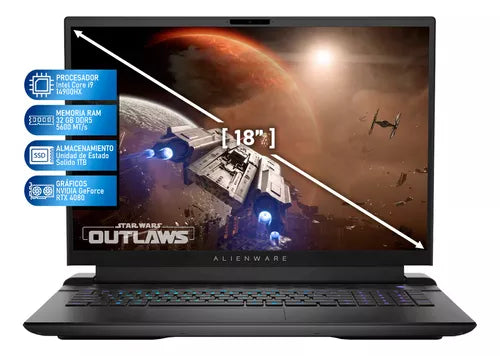 Alienware M18 R2 18"" Intel® Core™ i9 14900HX 2 TB SSD 64 GB DDR5