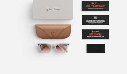 Meta Ray-Ban Glasses, Skyler, negro brillante, transparente, Negro