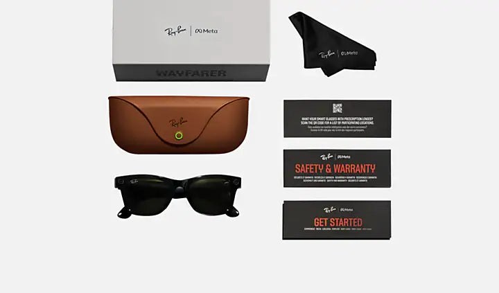 Ray-Ban Meta Smart Glasses, Wayfarer in Black and G-15 Green