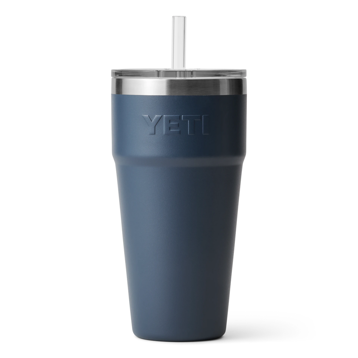 YETI Rambler - Taza de pajita de 26 onzas, aislada al vacío, acero inoxidable color azul marino