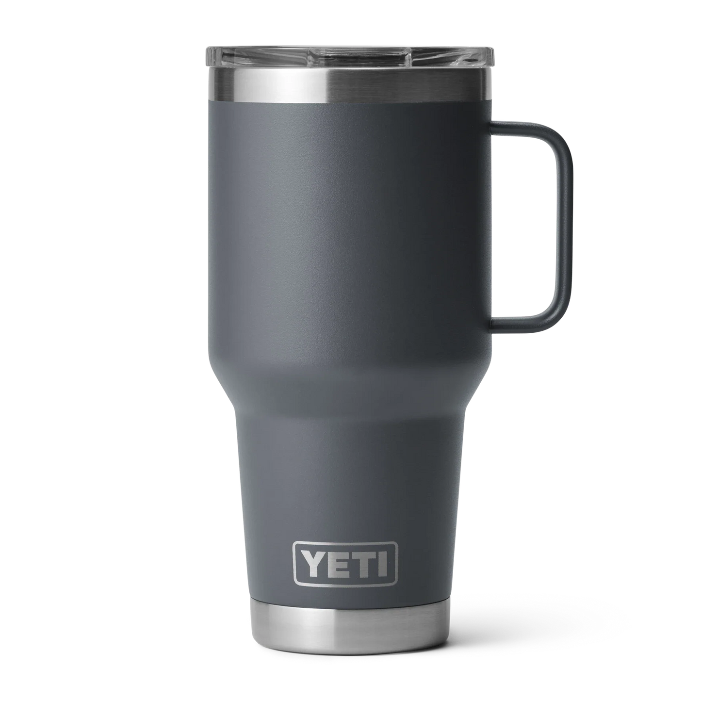 YETI Rambler - Taza de viaje de 30 onzas, acero inoxidable, aislada al vacio con tapa fuerte - Gris