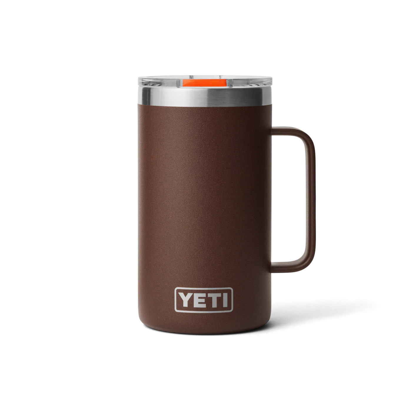 YETI Rambler Taza de 24 onzas, aislada al aspiradora, acero inoxidable con tapa MagSlider, color café