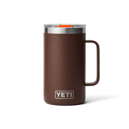 YETI Rambler Taza de 24 onzas, aislada al aspiradora, acero inoxidable con tapa MagSlider, color café