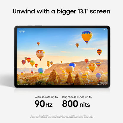 Samsung Galaxy Tab S10 FE+ 13.1" 256GB WiFi Android Tablet visualización Grande, batería de Larga duración, procesador Exynos 1580, IP68, Resistente al Agua, actualización de 90 Hz, S Pen para Tomar
