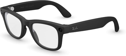 Ray-Ban Meta Wayfarer (Gen 2) con Meta AI, captura de fotos y videos, batería de mayor duración - Negro mate, micas transparentes