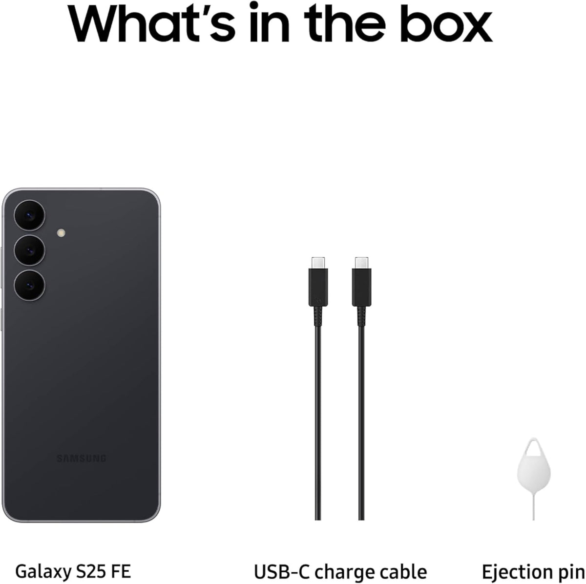 Samsung Galaxy S25 Fe 5g, 256 Gb, 8 Gb De Ram, Cámara Triple 50+12+8, Pantalla Grande De 6.7 Pulgadas, Negro Azabache Jetblack