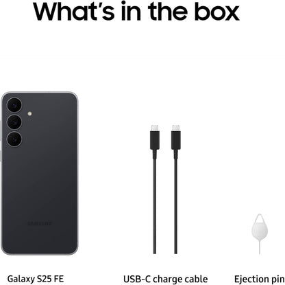 Samsung Galaxy S25 Fe 5g, 256 Gb, 8 Gb De Ram, Cámara Triple 50+12+8, Pantalla Grande De 6.7 Pulgadas, Negro Azabache Jetblack