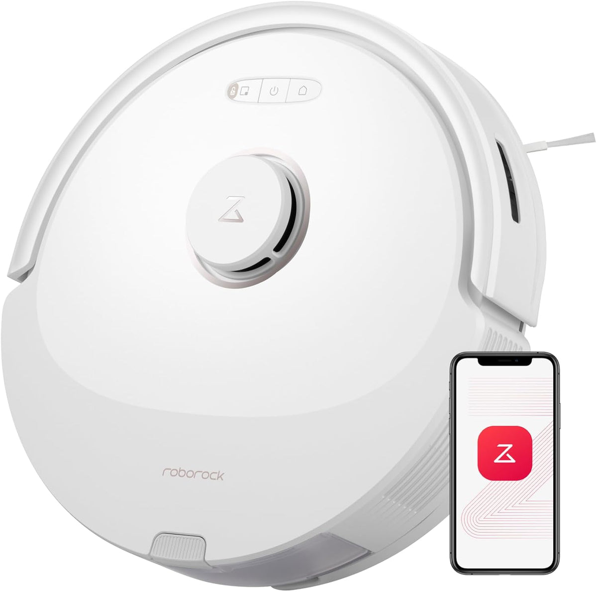 Roborock Q8 MAX Robot Aspirador y trapeador, 5500 Pa de Fuerte succión, navegación Lidar, Evitar obstáculos, mapeo de Varios Niveles, Perfecto para Pelo de Mascotas,Blanco
